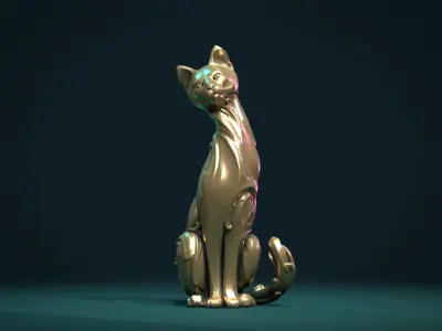 Cat figurine 3D print model