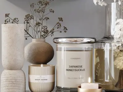 Decorative Set 162 Low-poly 3D model