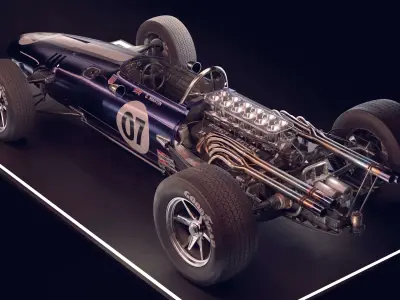 VINTAGE T1G Classic F1 Race Car PRICE DROP Low-poly 3D model