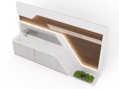 Hiworc Medical Clinic Cabinet Set 4 3D model