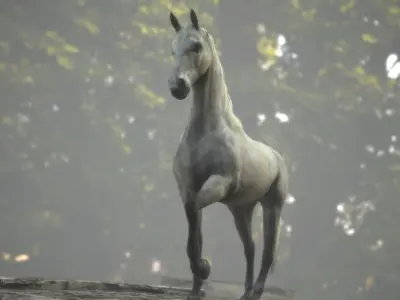 Horse Rigged Animated and Textured Low-poly 3D model