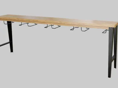 Bar Table-01 Low-poly 3D model