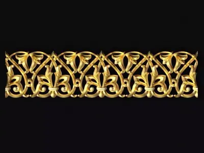 Central decor ornament for furniture 3D model 378