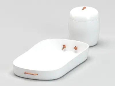 Pinion Vanity Tray and Container Tearsheet 3D model