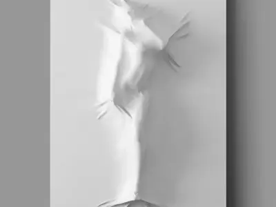 Bas relief Woman on the Wall 3D model