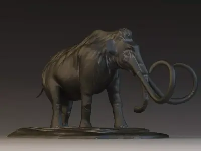 mammoth elephant sculpture animal extinct art sculptures north 3D model