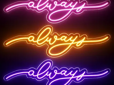 Always Neon Sign 3D model