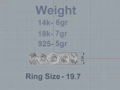 Rose Ring 3D print model order