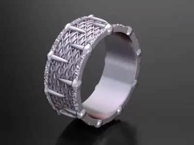 Dragon Scales Ring 3D print model