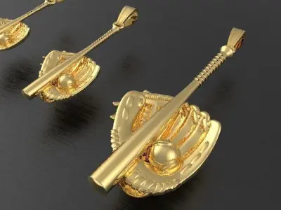 baseball pendants 3D print model