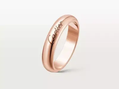 C - RING - WEDDING RING- 4MM 3D print model