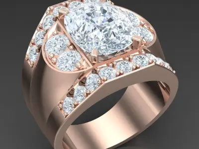 Luxury Men Rings Designs 6MR067 3D print model