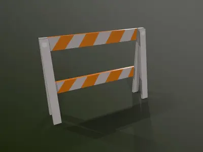 Transport barricade Free low-poly 3D model