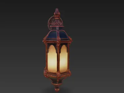 realistic wall lamp 3D model