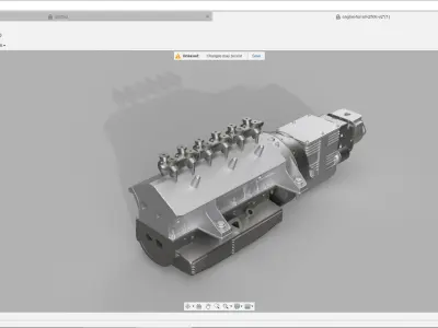 Ferrari 250 TR Colombo Engine - 3 liter - 2nd version 3D print model