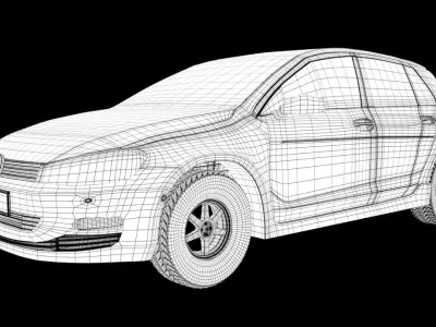 Car 3D Model volkswagen golf Free 3D model