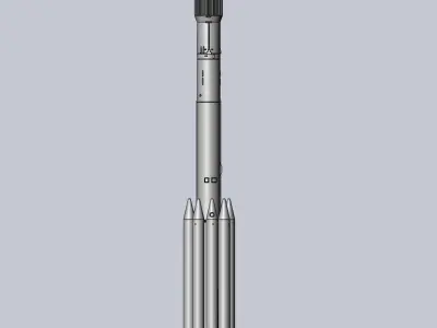 Delta II Heavy Rocket Printable Miniature 3D print model