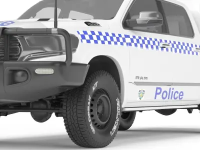 Police Paddy Wagon Dodge RAM 1500 3D model