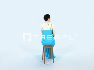 SAG07 6X Sports Beach Running Jogging Man Woman 002 Low-poly 3D model