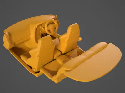 Toyota Supra 1998 Car Interior 3D print model