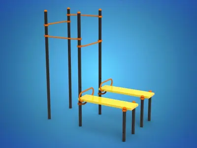 Gym Equipment Outdoor 3D model
