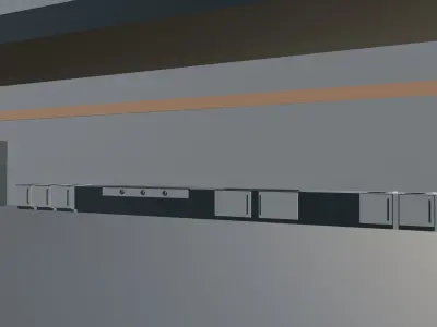 Simple Low-Poly Sci-Fi Buildings Low-poly 3D model