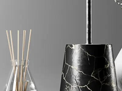 Decorative Set 02 Low-poly 3D model