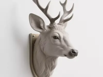 deer sculpture 3D print model