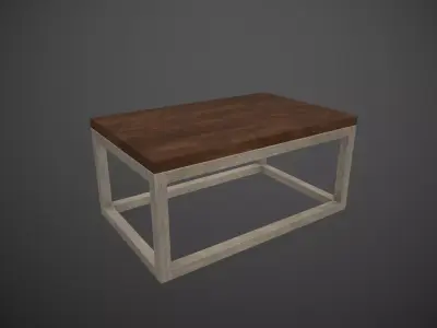 Industrial coffe table Low-poly 3D model