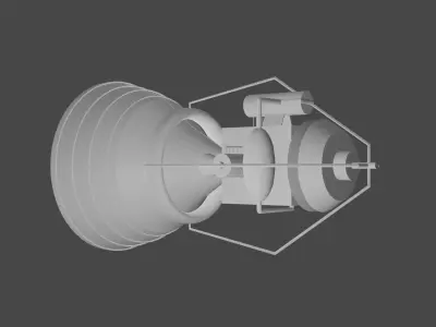Rocket Engine V1 Free 3D model