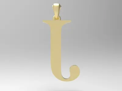 Alphabet Latin J 3D print model
