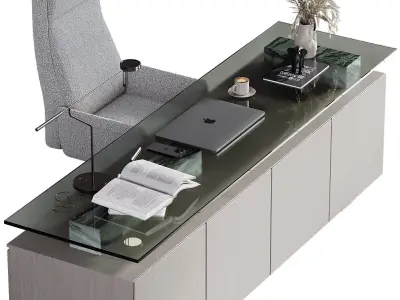 Office Furniture Manager set 28 3D model