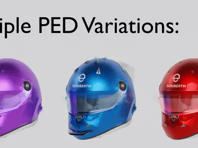 Schuberth SF4 Style Helmet - 3D Model 3D model