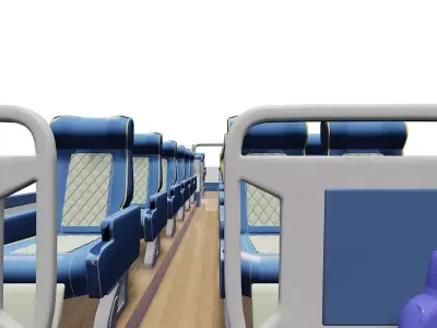 H12 Zhongtong Bus Model Low-poly 3D model