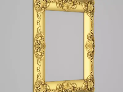 Classic Frame Mirror 002 3D model