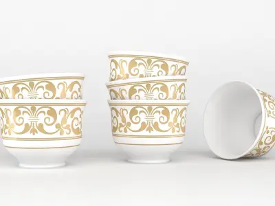 Arabic Coffee Pot and Coffee Cup  3D model