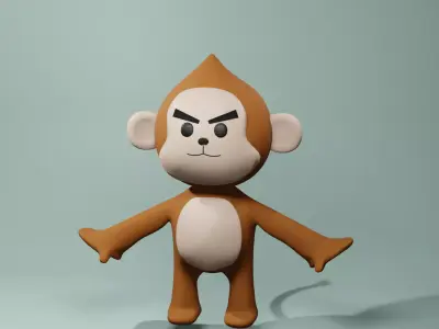 Cute Monkey 3D model