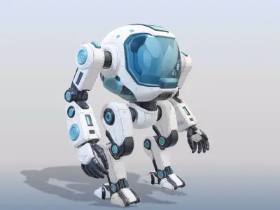 Humanoid Robotic Suit Realistic Model for Games Visual Effects 3D model