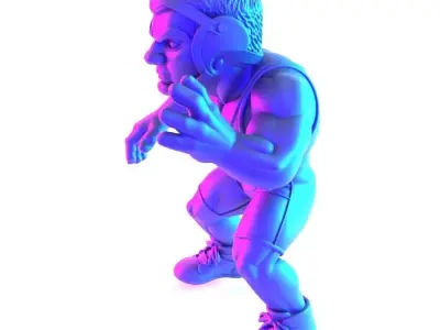 Amateur Westling Fighters toy 3D print model