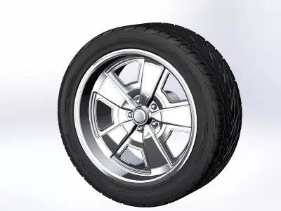 Custom wheels US Mags Malibu for your scale model 3D print model