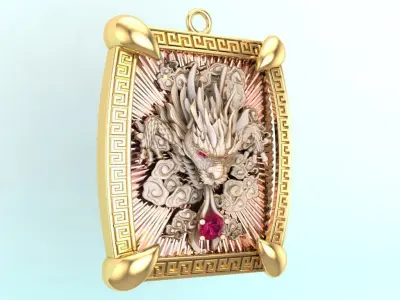 Dragon pendant - Mens pendants - N205 3D print model