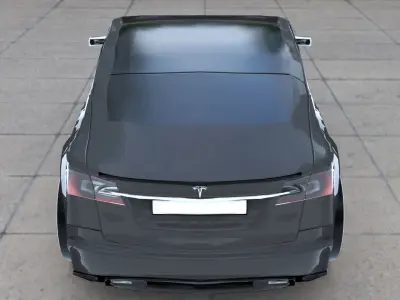 Model S Tesla Low-poly 3D model