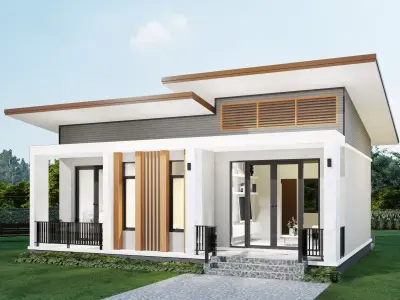 Tropical modern house 3D print model