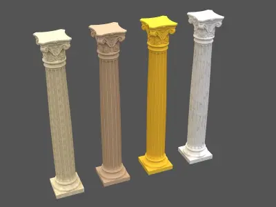 Corinthian Column 3d Model 05 3D model