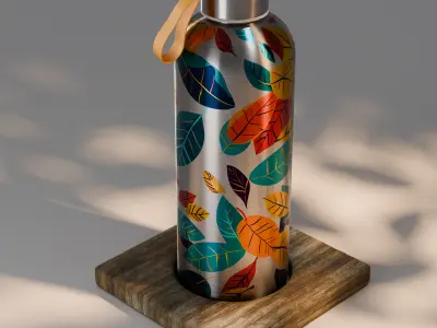 Branded water bottle with your logo 3D model