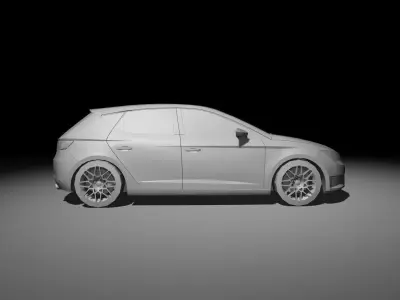 Seat Leon Low-poly 3D Model Low-poly 3D model