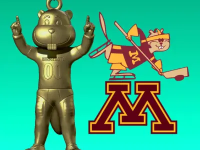 NCAA - Necklaces MINNESOTA GOLDEN GOPHERS- Hanging Figurine 3D print model