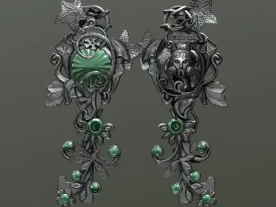 summer key Low-poly 3D model