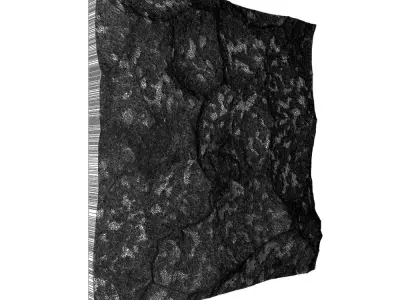 28-RockPanel rock with orange paint 3D model