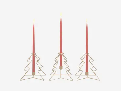 Christmas Tree Candlestick 3D model